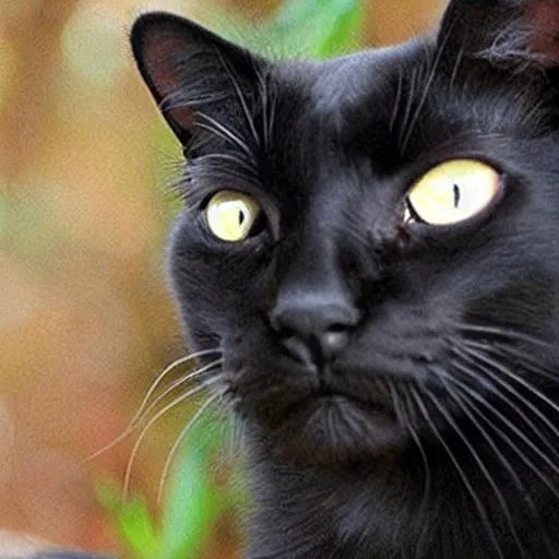 Black cat, real, wildlife | OpenArt