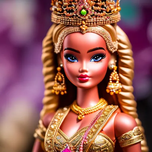 Prompt: Highest quality picture of a very detailed Nepal Barbie princess