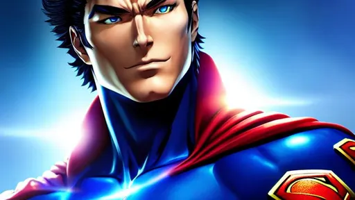 Prompt: face portrait of a Superman, smooth skin, realistic normal hair, symmetrical, fierce anime eyes, dramatic lighting, detailed face, by Kazuma Kaneko, Kaneko Kazuma, shin megami tensei, SMT, Shin Megami Tensei Nocturne, concept art, digital painting, looking into the camera, scruffy, medium short hair, anatomically correct