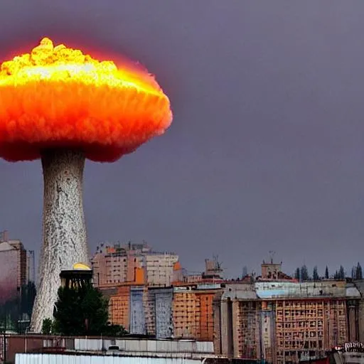 Nuclear mushroom explosion kiev ukraine openart