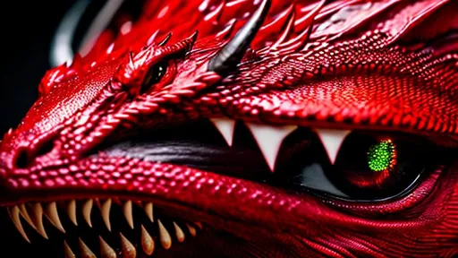 Prompt: Photorealistic Red Dragon, Red Skin and eyes, Black markings on his face, Black horns with red tips,  Intricately Detailed, Hyper Detailed, Hyper Realistic, Volumetric Lighting, Beautiful coloring and face detail