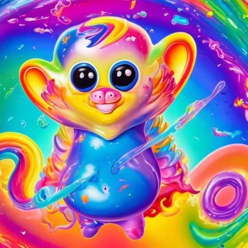 Prompt: Children's toy in the style of Lisa frank