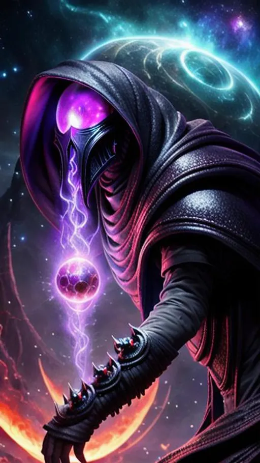 Prompt: Insanely Detailed Mindflayer inspired Monster, Cosmic, Dungeons & Dragons, Pathfinder, Fantasy, Dark Fantasy, Diabolical, Fiery, Hyperdetailed, Intricate details, Heliosphere, Nebula, Sinister, James Webb Telescope, Ethereal, Majestic, Unworldly, Illithid, Void, Supernova, Astral, Quasar