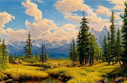 Prompt: beautiful artwork by ivan shishkin, no animals, colorado