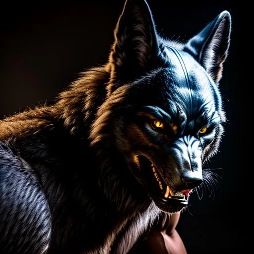 Prompt: angry anubis werewolf




