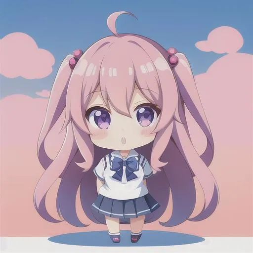 cute preppy anime girl, anime pfp, hd 20k resolution