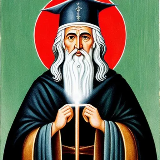 Prompt: Gandalf as a Greek Orthodox Icon
