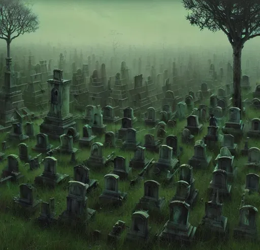 Prompt: ossuary cemetary segmented shelves overgrown, graveyard, vertical shelves, zdzisław beksiński, hr giger, mystical occult symbol in real life, high detail, green fog --ar 9:16 --iw 1