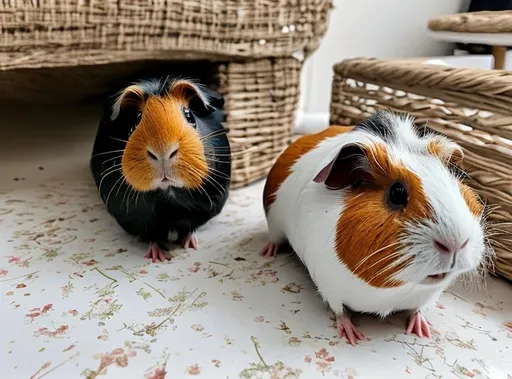 Prompt: a guinea pig sitting on the shoulder