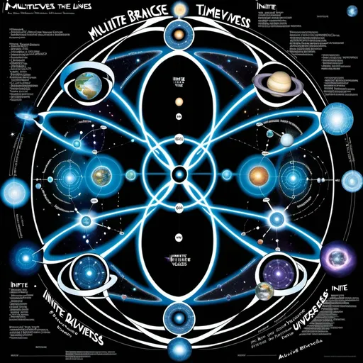 Prompt: A map of the multiverse, infinite branching timelines, infinite universes, portals