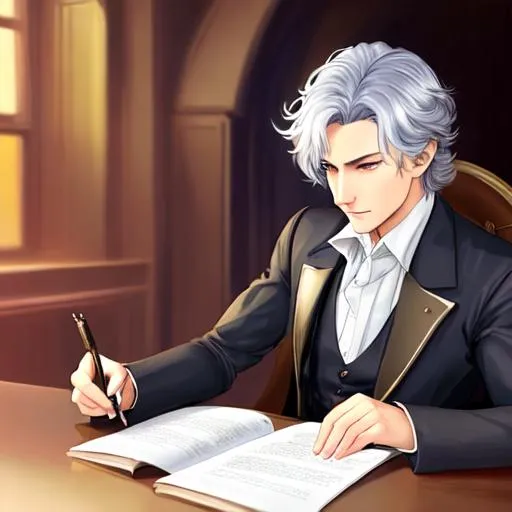 Prompt: changeling with an answer to everything, smirks a bit, as he remarks and answers. He fluctuates. The hair, from a silver, black,Defined himself, to a tea. His is the letter. And to this letter the essence of everything. He makes sure of everything. 