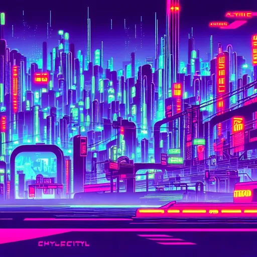 Prompt: retro cyberpunk city wallpaper