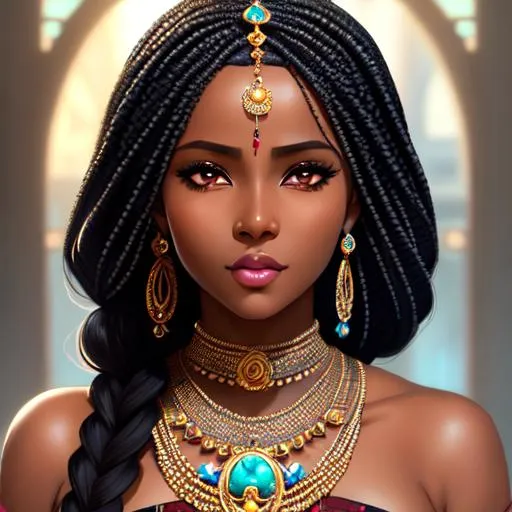 64K, Portrait of an Somalian woman {character} with... | OpenArt
