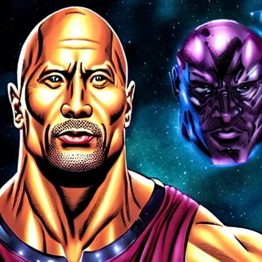 Prompt: Dwayne Johnson as Galactus