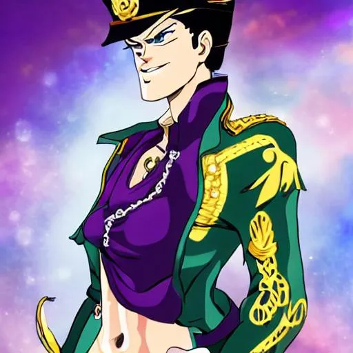 Jotaro kujo but female OpenArt