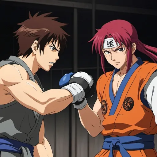 Prompt: Sprit fighters plot scenes in anime