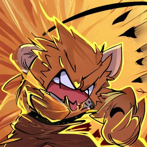 Prompt: angry golden mouse