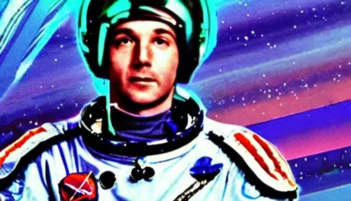 Prompt: 60s cosmonaut, vaporwave, aesthetic