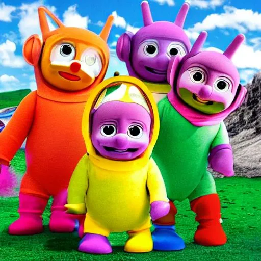 Prompt: Teletubbies mixed with pingu