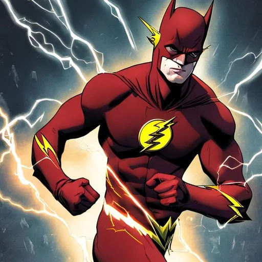 Prompt: Batman the flash merge