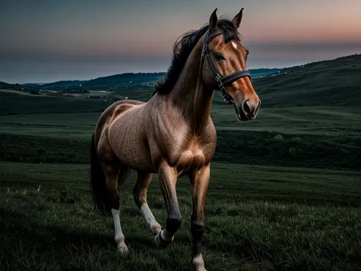 Prompt: Ultra realistic, beautiful horse, perfect Symetric