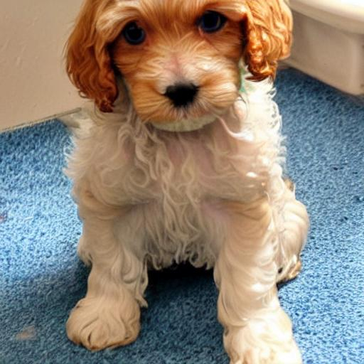 pretty cavapoo puppies with a bath OpenArt