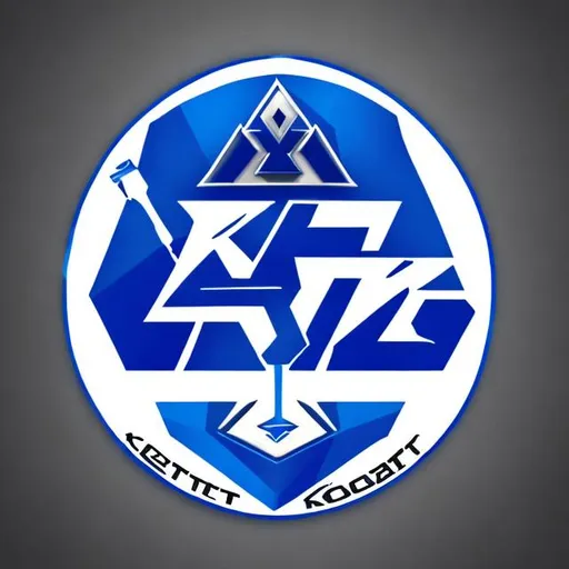 Prompt: Cobalt Kingz Logo with microphone