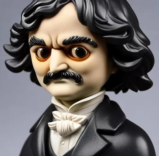 Edgar Allen Poe, Precious Moments figure, 8k resolution