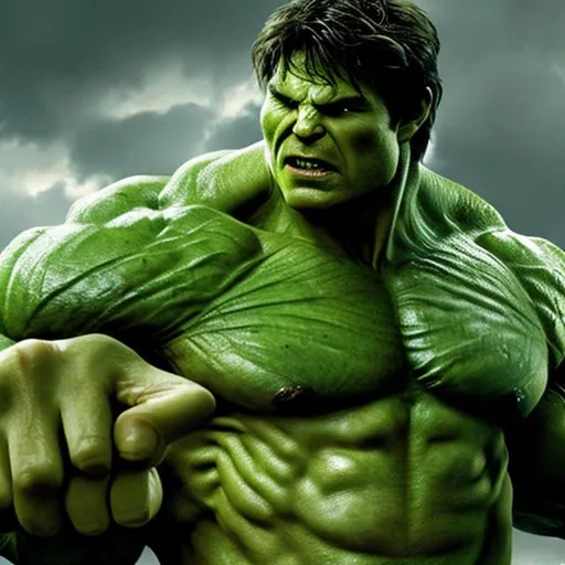 Prompt: tom cruise as the incredible hulk