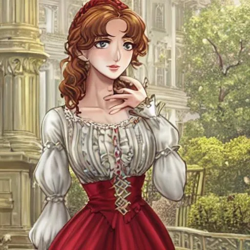 Prompt: A free spirited regency lady similar to Elizabeth Bennet