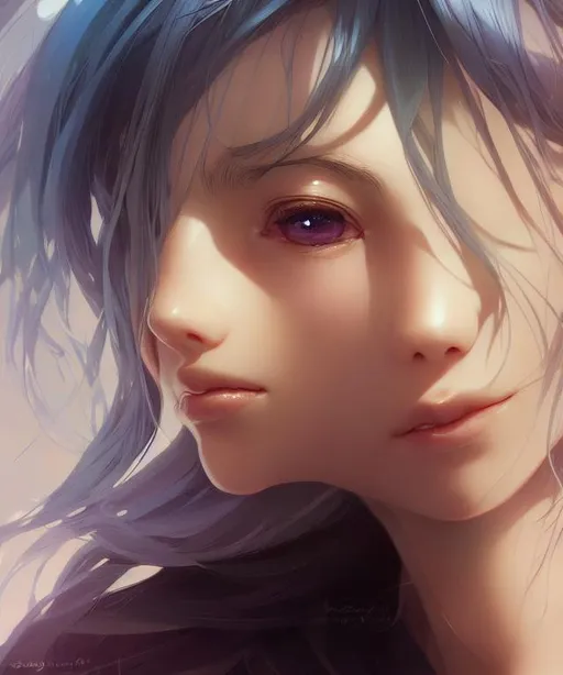 Prompt: Closeup face portrait of a {person}, smooth soft skin, big dreamy eyes, beautiful intricate colored hair, symmetrical, anime wide eyes, soft lighting, detailed face, by makoto shinkai, stanley artgerm lau, wlop, rossdraws, concept art, digital painting, looking into camera