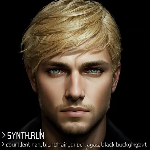 Prompt: photorealistic portrait of a handsome man with blonde hair with yellow eyes, perfect composition, detailed face, realistic, super detailed, 8k, high quality, artstation, sharp focus, studio photo, intricate details, highly detailed, by greg rutkowski