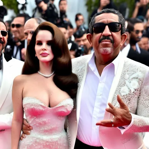 Prompt: lana del rey marry cheb khaled