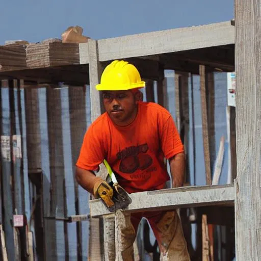 Prompt: mexican construction worker





