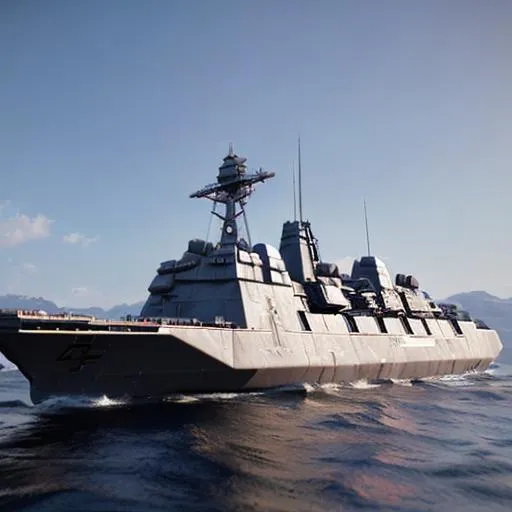 Prompt: Warships, 