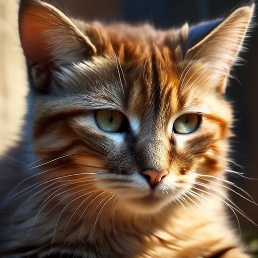 Prompt:  realistic very cute and eyes calm lighting, highly detailed, adorable, beautiful, soft dramatic lighting, light shafts, radiant, ultra high quality, realistic background, just face with treats and toe beans cat cat cat cat warrior cat style realism
