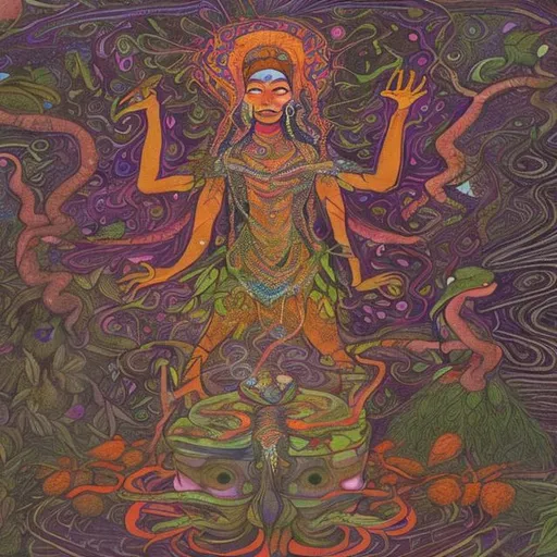 Prompt: personification of ayahuasca