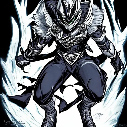 Prompt:  Lunar Wolf Ranger The Silver Power Rangers Wild Force Was A Assassin From Assassin's Creed