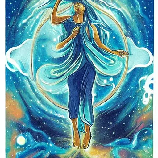 Aquarius The Visionary Description A figure surr