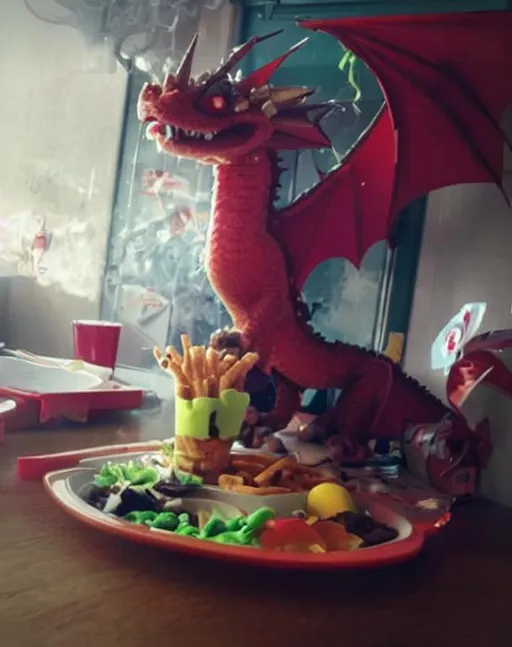 Prompt: Happy Meal Dragon