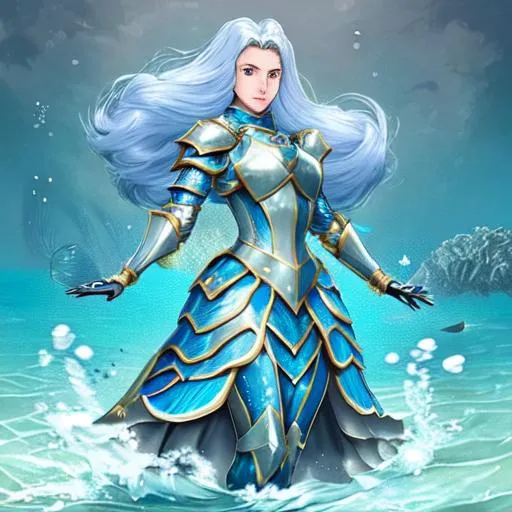 Knight: Lady Marina Tideguard Description: Lady Mari... | OpenArt