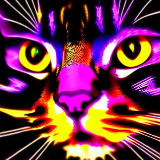 Prompt: Psychedelic cat
