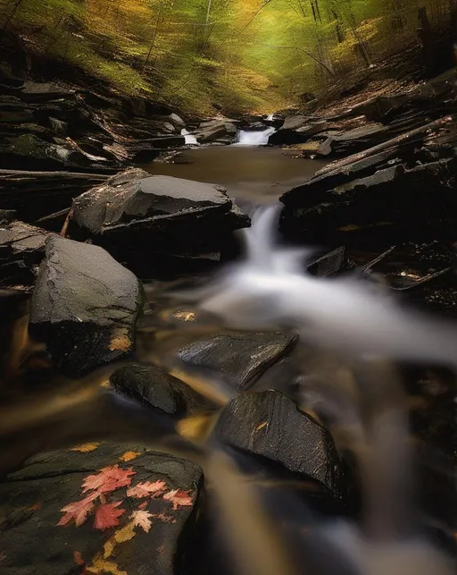 Prompt: Fawns leap, new York, long exposure 