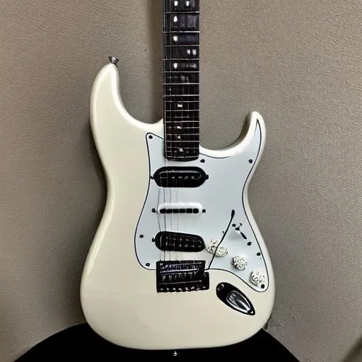 Prompt: white fender stratocaster