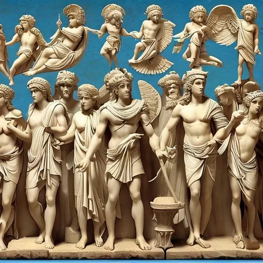 Prompt:  Ancient Greek 12 Gods