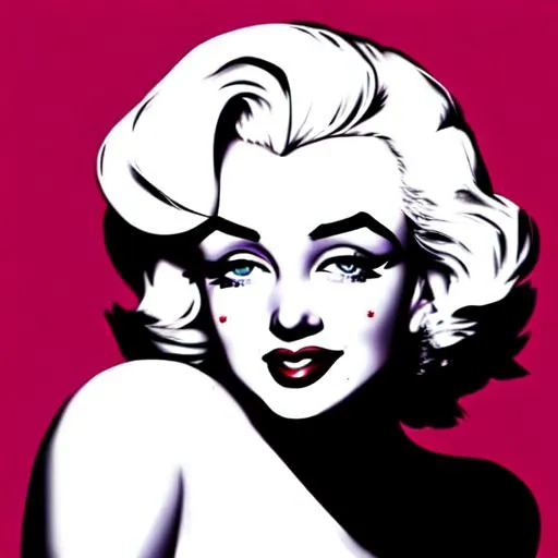 Prompt: Cartoon portrait of Marilyn Monroe 
