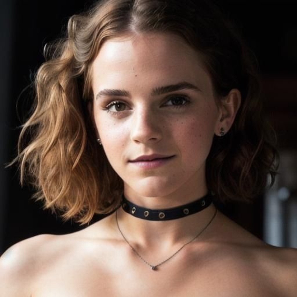 Emma Watson wearing a black Choker | OpenArt