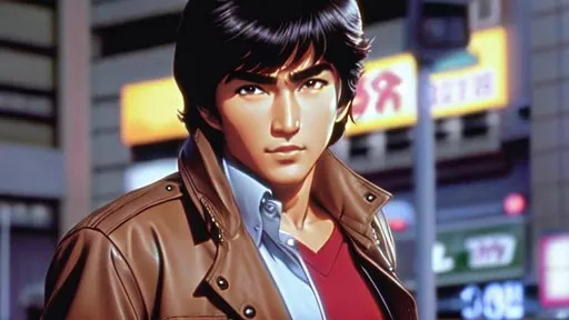 Prompt: city hunter, ryo saeba, handsome