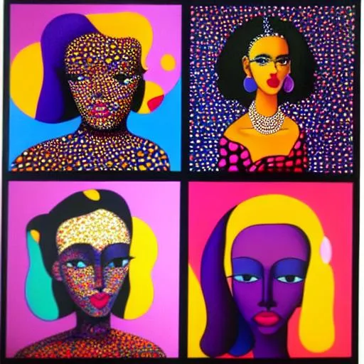 beauty in the style of lisa frank yoyai kusama eliza... | OpenArt