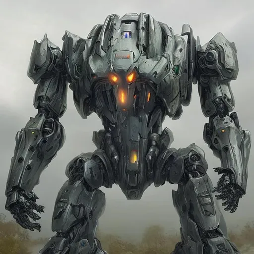 Prompt: mecha giant roboth hiperrealistic and futuristic